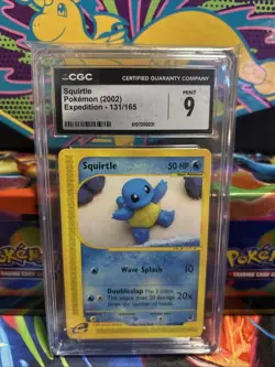 2002 Pokemon Expedition Squirtle #131/165 CGC Mint 9 - Image 1