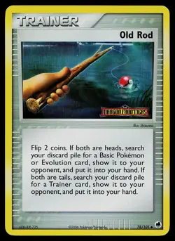 Pokemon Card - Old Rod Dragon Frontiers 78/101 Uncommon Reverse Holo STAMPED - Image 1