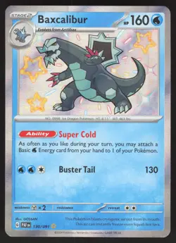 Baxcalibur 130/091 Shiny Rare Pokemon TCG SV: Paldean Fates NM - Image 1
