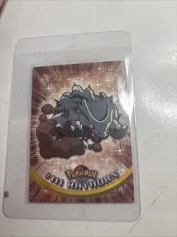 Rhyhorn #111 1998 Topps Pokemon TV Animation Edition Blue Logo Pokemon Card - Image 1