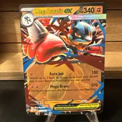 Pokemon TCG Mega Lucario ex 077/132 Mega Evolution Double Rare Holo NM - Image 2
