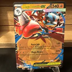 Pokemon TCG Mega Lucario ex 077/132 Mega Evolution Double Rare Holo NM - Image 4