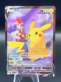 Pokemon 2022 SWSH11: Lost Origin Trainer Gallery Pikachu V Rare #TG16/TG30 - NM - Image 1