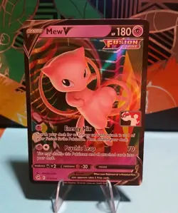 Mew V 113/264 Prize Pack Series Pokemon Play! Stamp Mint Condition - Image 1