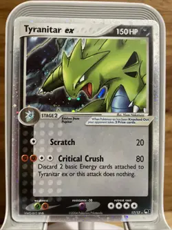 Pokemon TCG Tyranitar EX Pop Series 1 Holo Ultra Rare Card #17/17 LP/NM - Image 1