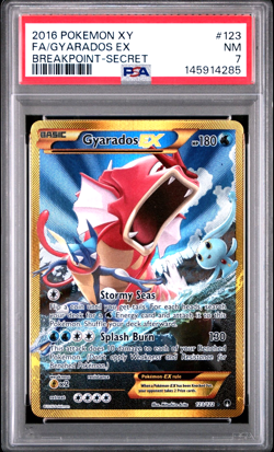 PSA 7 NM 2016 Pokemon XY Breakpoint Gyarados EX Full Art #123/122 Secret Rare - Image 1