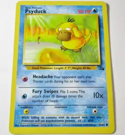 Psyduck 53/62 Fossil Common Pokemon Card WOTC - Image 1