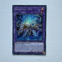 YUGIOH INFERNOID EVIL SECRET RARE NEAR MINT BLTR-EN013 - Image 1