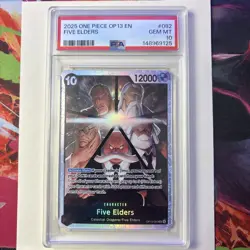 2025 ONE PIECE OP13-CARRYING ON HIS WILL #082 FIVE ELDERS PSA 10 - Image 1