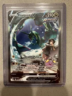 Rayquaza V Alt Art 194/203 Holo Ultra Rare Pokemon Card TCG Alt Art NM - Image 1