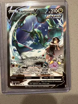 Rayquaza V Alt Art 194/203 Holo Ultra Rare Pokemon Card TCG Alt Art NM - Image 3