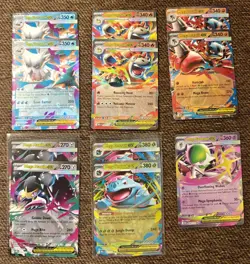 9 Card Mix Lot Mega Evolution All Holo Double Rare Ex Cards Pokemon TCG NM - Image 1