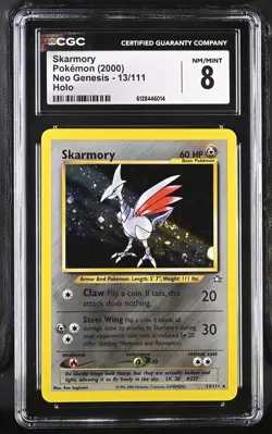 CGC 8 Skarmory 13/111 Holo Neo Genesis Pokemon Card - Image 1
