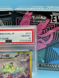 PSA 10 Pokemon Card Espeon ex SAR 211/187 Terastal Festival sv8a 2024 Japanese - Image 3