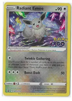 Radiant Eevee SWSH230 Black Star Promo Sword & Shield Pokemon TCG Card NM - Image 1
