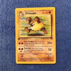 Pokemon 1st edition Primeape Jungle 43/64 1999 Stage Uncommon 70 HP 20x 50 Card - Image 1