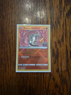 Pokemon TCG Radiant Charizard Holo Card Pokemon Go 011/078 - Image 1