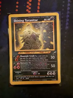 Pokemon Neo Destiny Shining Tyranitar Holo Card 113/105 - Image 1