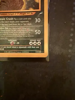 Pokemon Neo Destiny Shining Tyranitar Holo Card 113/105 - Image 2