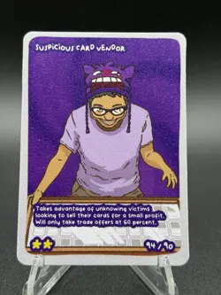 Pokedoodles Suspicious Card Vendor 94/90 - Secret Rare Card - Pokemon Fan Art - Image 2