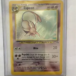 Pokemon Espeon 1/75 Neo Discovery Holo Rare Stage 1 Card 2001 - Image 1