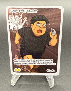 Pokedoodles Card Thief Grunt 95/90 - Secret Rare Card - Pokemon Fan Art - Image 1