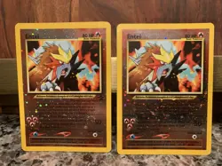2 Entei Pokemon Movie Promo Reverse Holo Card #34 Very Good Condition - Image 1