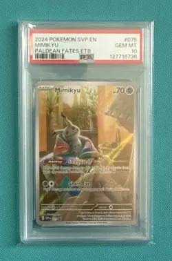 Mimikyu 075 Sv: Scarlet & Violet Promo Cards Holo PSA 10 - Image 1