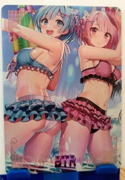 Rem & Ram Re:Zero BTR Card Goddess Story Suck Suck Suck Waifu Anime - Image 1