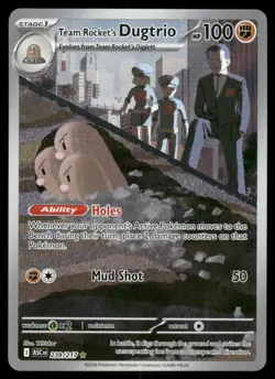 Pokemon Cards Team Rocket's Dugtrio 239/217 Ascended Heroes NM - Image 1
