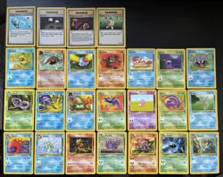 Vintage Fossil Pokemon Cards Bundle x 25 Good Condition 1999 WOTC - Image 2