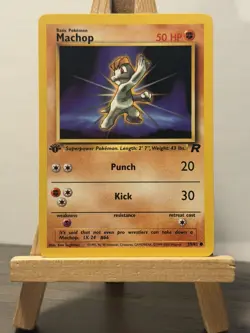 Machop 59/82 1st Edition Team Rocket Pokemon TCG Card WOTC - Image 1