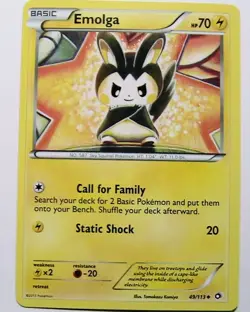 Emolga 49/113 B&W Legendary Treasures Pokemon Card NM - Image 1