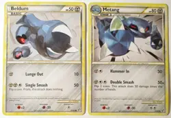 Beldum 43/90 & Metang 30/90 HGSS Undaunted 2 Pokemon Card - Image 1
