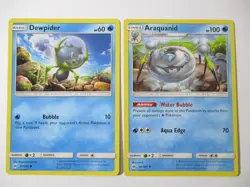 Dewpider 45/149 & Araquanid 46/149 Sun & Moon Base 2 Pokemon Card - Image 1