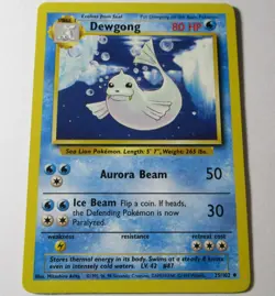 Dewgong 25/102 Base Set Unlimited Uncommon Pokemon Card WOTC LP - Image 1