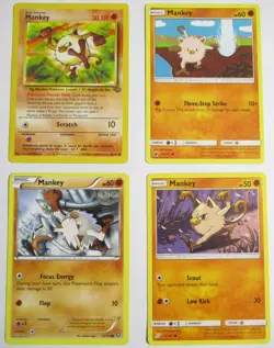 Mankey 4 Pokemon Card Various Sets No Duplicates - Image 1