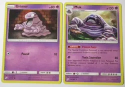 Grimer 62/181 & Muk 63/181 Sun & Moon Team Up 2 Pokemon Card - Image 1