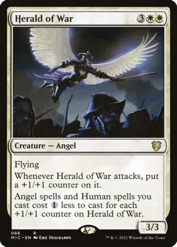 Herald of War MTG MIC #86 Midnight Hunt Commander Rare NM - Image 1