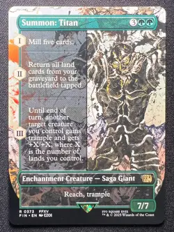 Summon: Titan (Borderless) 0373 Rare Final Fantasy Magic The Gathering MTG - Image 1