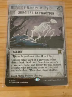 MTG Surgical Extraction 0019 Outlaws of Thunder Junction Breaking News M/NM - Image 1