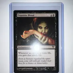 Magic: The Gathering Exquisite Blood Avacyn Restored Black Rare Enchantment 102 - Image 1