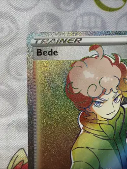 Bede 207/202 Sword & Shield NM Full Art Secret Rainbow Rare Pokemon Card - Image 2