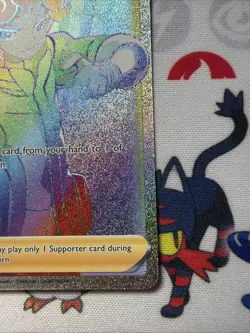 Bede 207/202 Sword & Shield NM Full Art Secret Rainbow Rare Pokemon Card - Image 4