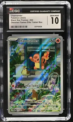 2023 Pokemon Black Star Promos Charmander Obsidian Flames ETB CGC 10 #044 - Image 1