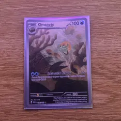 Pokemon Omanyte Full Art Rare Holo Scarlet & Violet 151 180/165 2023 - Image 1