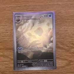 Pokemon Omanyte Full Art Rare Holo Scarlet & Violet 151 180/165 2023 - Image 2