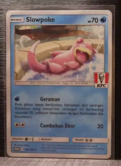 Pokemon Slowpoke #183/SM-P KFC Stamped Promo Card - Indoesia Exclusive - NM - Image 1