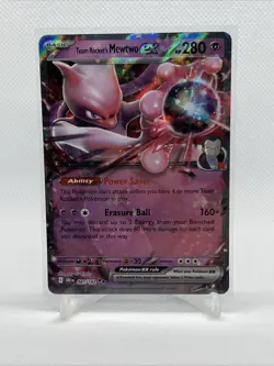 Team Rocket's Mewtwo ex 81/182 - Pokemon TCG Destined Rivals: Holo Ultra Rare NM - Image 1
