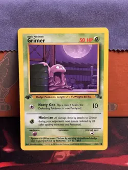 1st Edition Grimer 48/62 Fossil Non Holo Common Pokemon TCG 1999 - Image 1